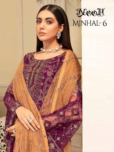 Minhal Vol 6 By Noor Designer Embroidery Pakistani Suit Collection